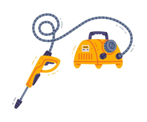 清洁设备和专业家政设备矢量插图图片下载