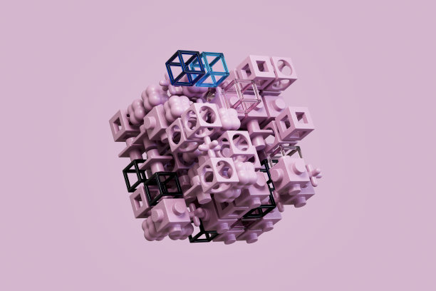 数据立方体连接，抽象技术背景。图片下载