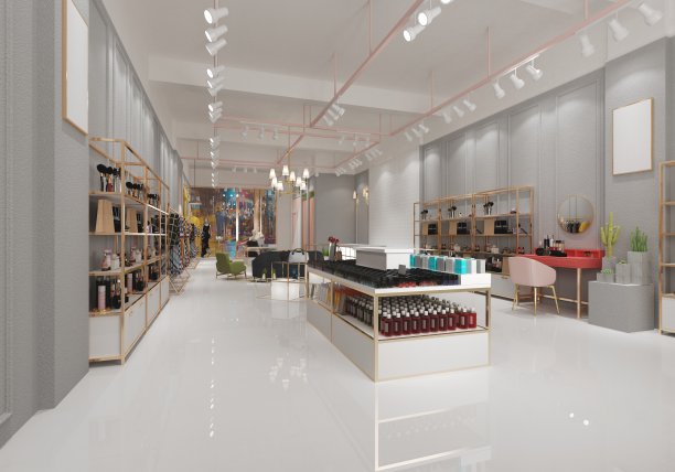 时尚商店的3d渲染图片下载