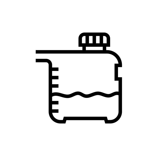 汽车散热器和水箱线路图标。图片下载