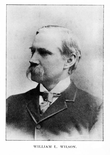 威廉·莱恩·威尔逊简介照片肖像，美国西弗吉尼亚州国会议员和美国邮政局长，19世纪美国历史图片下载