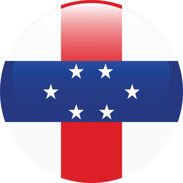 荷属安的列斯旗帜图标标准颜色圆形图标旗帜电脑插画数字插画矢量插画图片下载