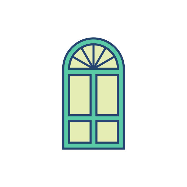 门图标矢量模板插图设计图片下载