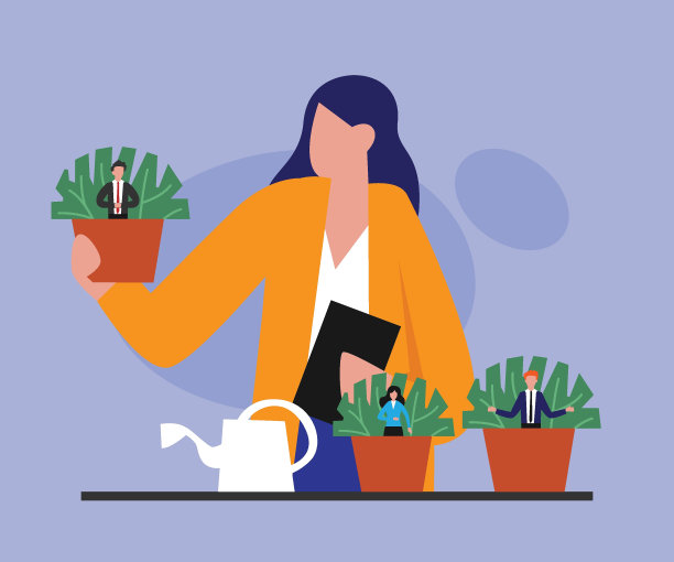 女性业务经理指导和培养员工图片下载