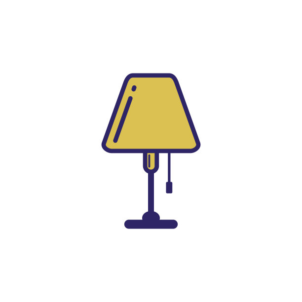 室内台灯图标矢量插图设计图片下载