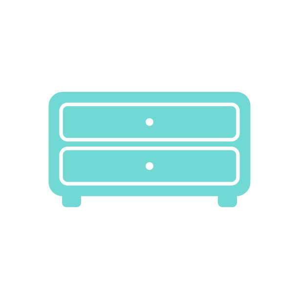 橱柜抽屉图标矢量模板插图设计图片下载