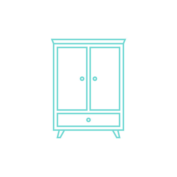 橱柜抽屉图标矢量模板插图设计图片下载