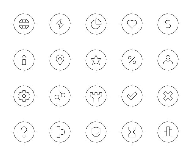 目标-细线图标图片下载