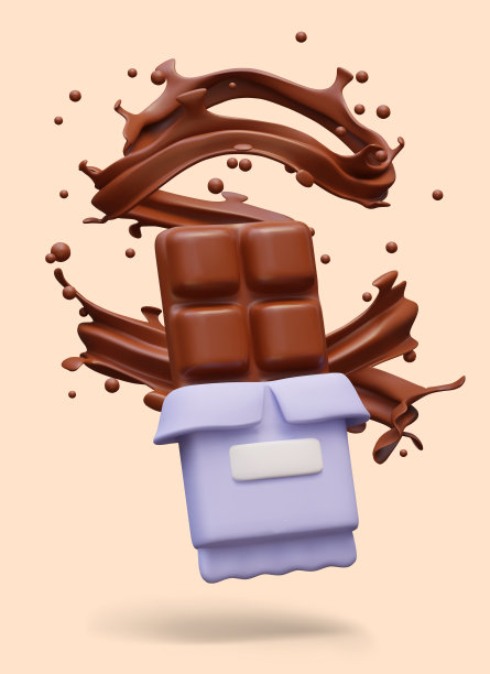 创意巧克力棒广告模型。矢量现实对象，停止运动效果图片下载