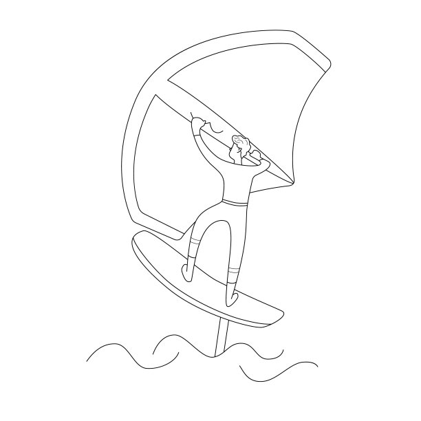 水翼冲浪运动图片下载