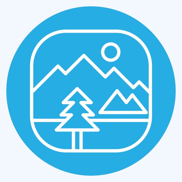 图标的本性。相关的照片和插图符号。蓝眼睛的风格。简单的设计说明图片下载