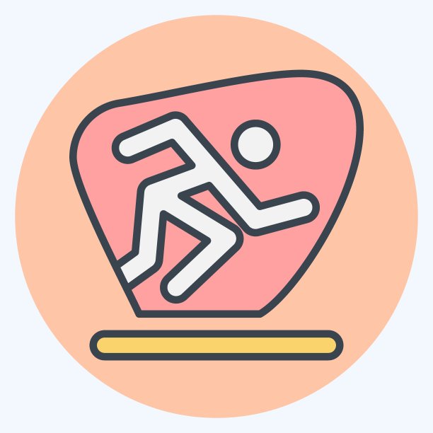 图标的运动。相关的照片和插图符号。颜色搭配风格。简单的设计说明图片下载