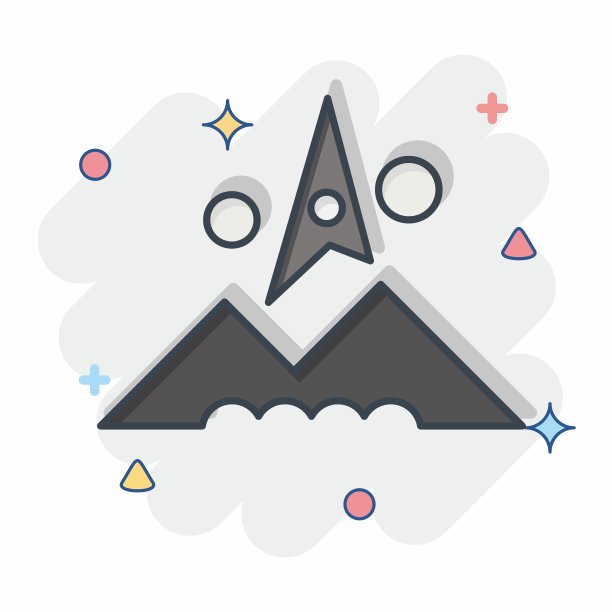 图标抽象。相关的照片和插图符号。漫画风格。简单的设计说明图片下载