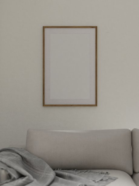 框架模型，内部框架，海报木框架元素和白色在空图片内部插图3d渲染。图片下载