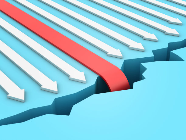 3D箭头和崩溃洞图片下载