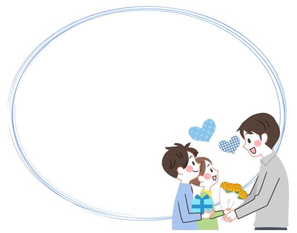 父亲和孩子框架插图材料图片下载