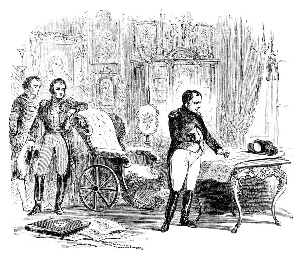 百日王朝:拿破仑站在路易十八的内阁里图片下载