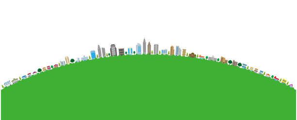 城市景观的流行插图。图片下载