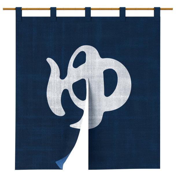 日本公共澡堂的男浴帘。图片下载