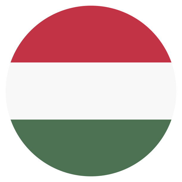 匈牙利国旗图标设计。圆形图标。标准颜色。电脑插图。数字插图。矢量图图片下载