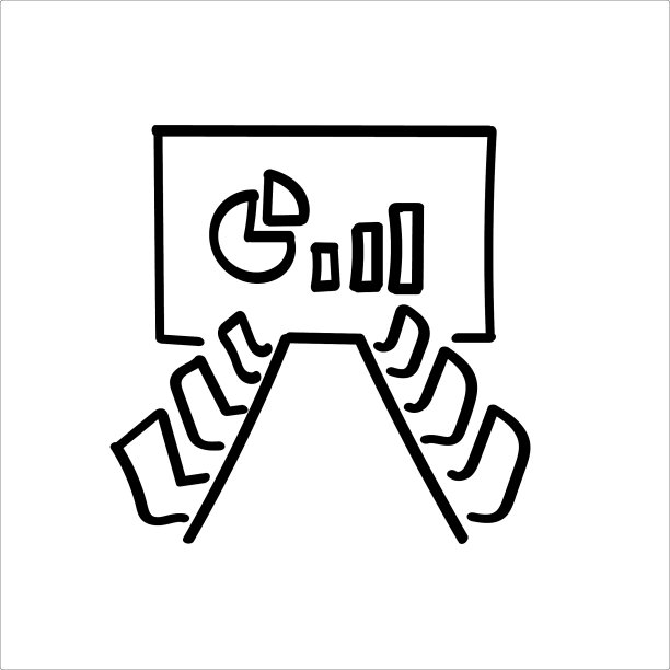 会议室矢量平面图标图片下载