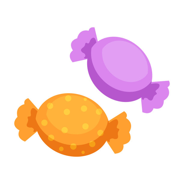 糖果卡通零食图标孤立的白色背景图片下载