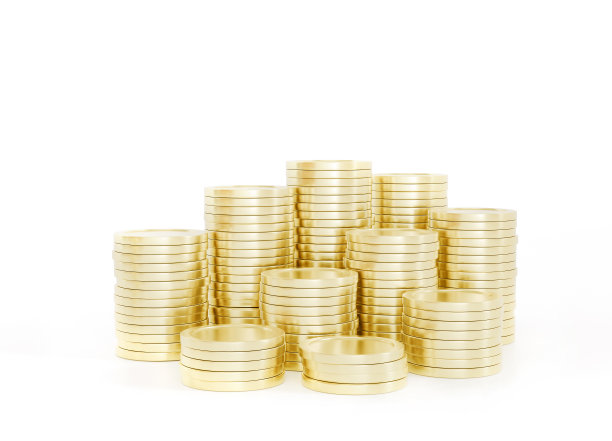 金币成堆。储蓄、存款、投资理念。财富，国库，黄金插图。图片下载