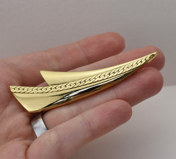 女人手上的老式金胸针，强调女性复古珠宝，网上珠宝店的宣传照片图片下载