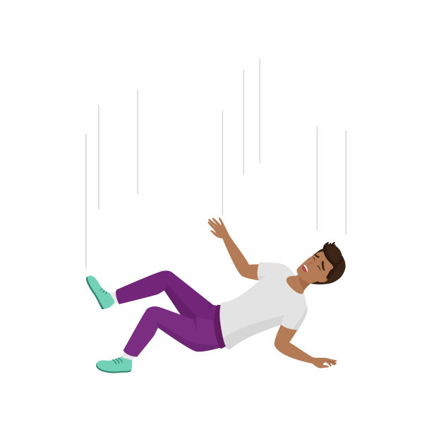 青年男子坠落，绝望和压力的不幸的男性人物飞图片下载