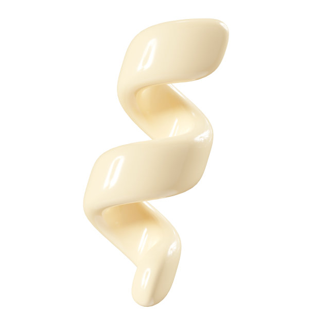 生日派对爆米花米色彩纸飘带元素。3d渲染插图。图片下载