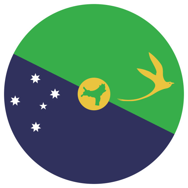 圣诞岛圈旗。圣诞岛圈图标旗。国旗图标。标准颜色。数码插图。电脑插图。矢量插图。图片下载