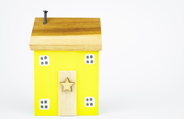 白底木屋，小房子，玩具房子。图片下载