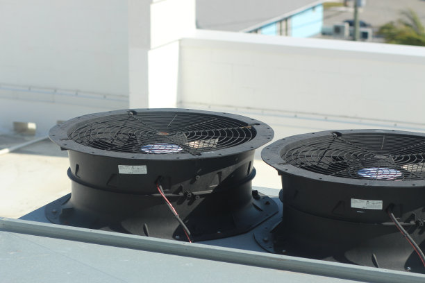 工业空调设备暖通空调安装库存照片图片下载