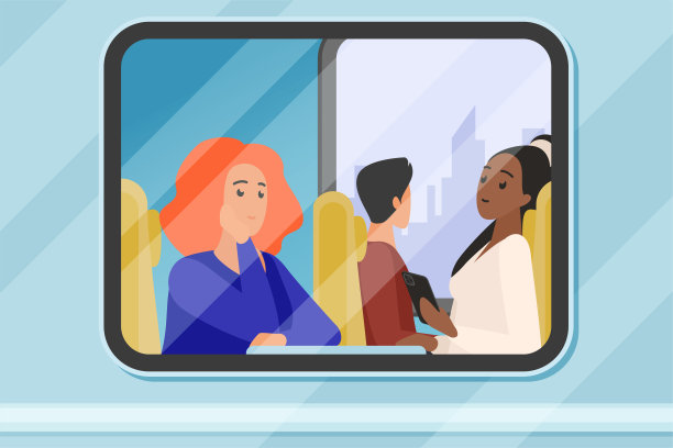 火车车窗外，乘客透过玻璃往外看，人们在车厢里旅行图片下载