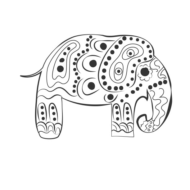 象与装饰孤立在白色图片下载