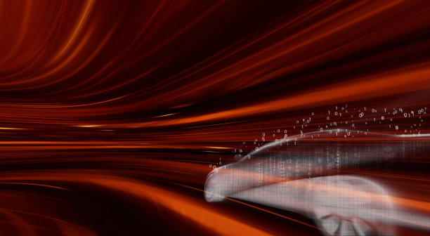 跑车在城市高速公路上超速行驶图片下载