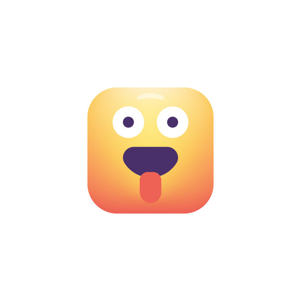 Emoticon设计立方体形状颜色渐变图片下载