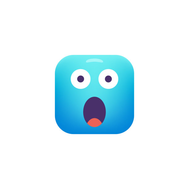 Emoticon设计立方体形状颜色渐变图片下载