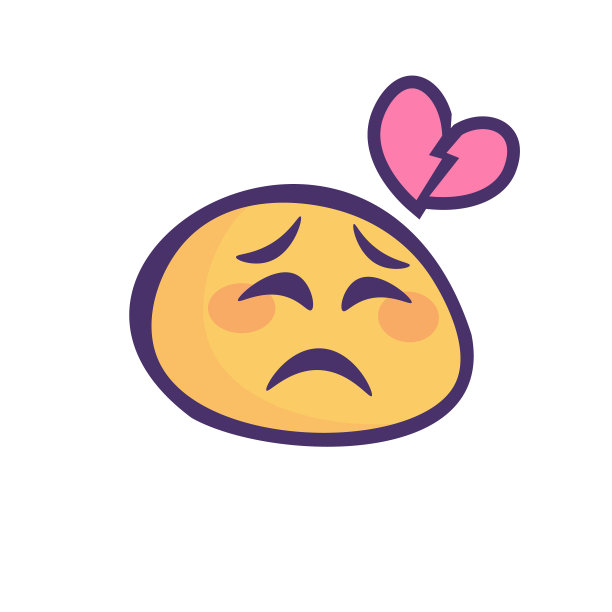 表情可爱的卡通风格暗轮廓线图片下载