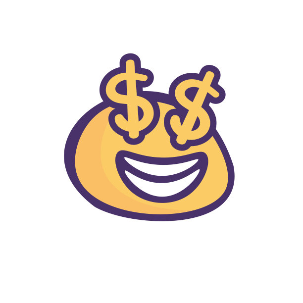 表情可爱的卡通风格暗轮廓线图片下载