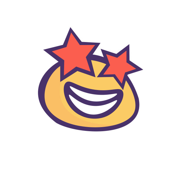 表情可爱的卡通风格暗轮廓线图片下载