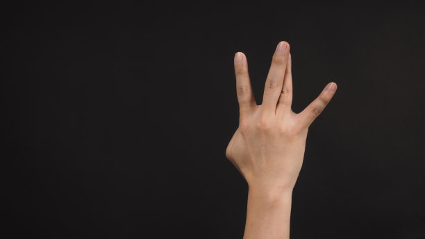 嘻哈西海岸黑底手语。图片下载