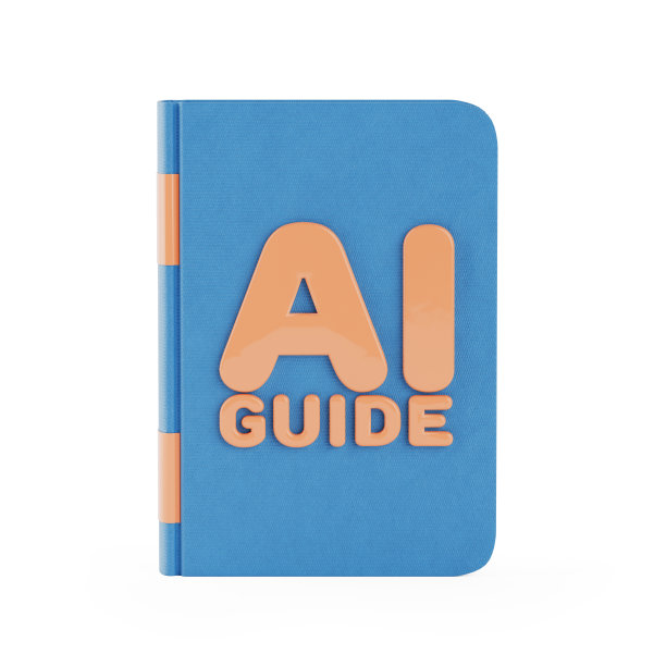 AI指南书图标。3d渲染图片下载