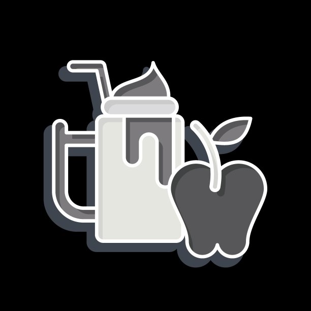 苹果图标。与健康食品有关的标志。光滑的风格。简单的设计说明图片下载