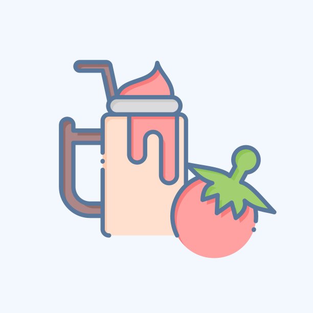 图标番茄。与健康食品有关的标志。涂鸦风格。简单的设计说明图片下载