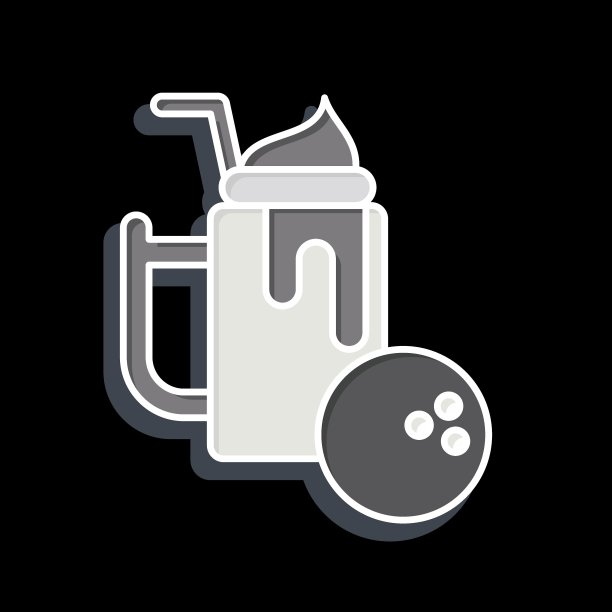 图标滋养饮料。与健康食品有关的标志。光滑的风格。简单的设计说明图片下载