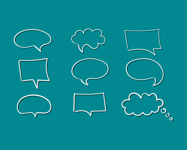 手绘漫画演讲泡沫集图片下载