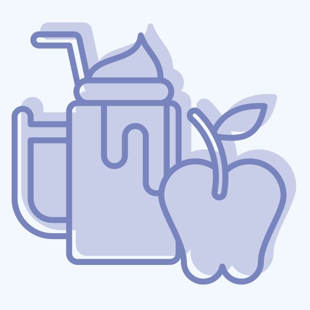 苹果图标。与健康食品有关的标志。双音风格。简单的设计说明图片下载