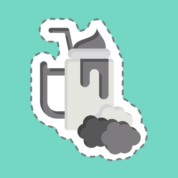 贴纸线剪树莓。与健康食品有关的标志。简单的设计说明图片下载