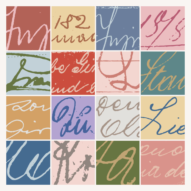 复古书法笔画纹理网格背景图片下载